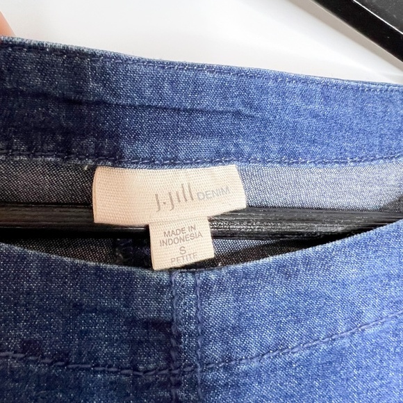 J.Jill Dress Denim Shift Dress 3/4 Sleeve - Picture 2 of 4